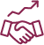 burgundy shaking hands icon